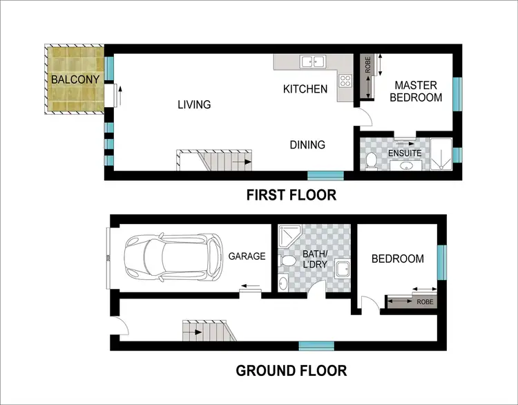 Floorplan of Homely unit listing, 2/197-199 BEACH Street, Harrington NSW 2427