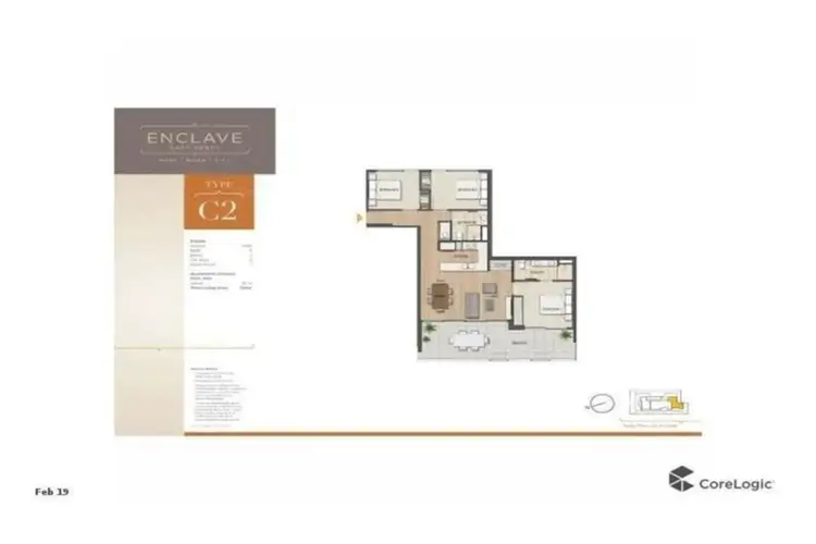 Floorplan of Homely apartment listing, 901/35 Bronte Street, East Perth WA 6004