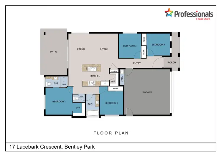 Floorplan of Homely house listing, 17 Lacebark Crescent, Bentley Park QLD 4869