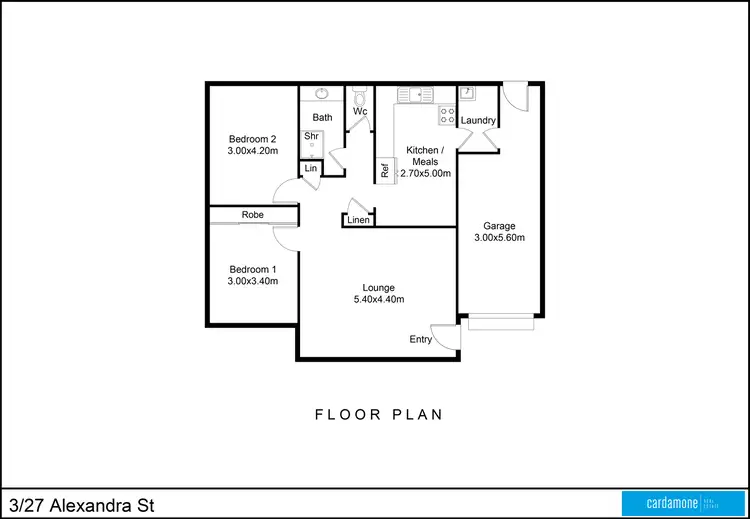 Floorplan of Homely unit listing, 3/27 Alexandra Street, Mooroopna VIC 3629