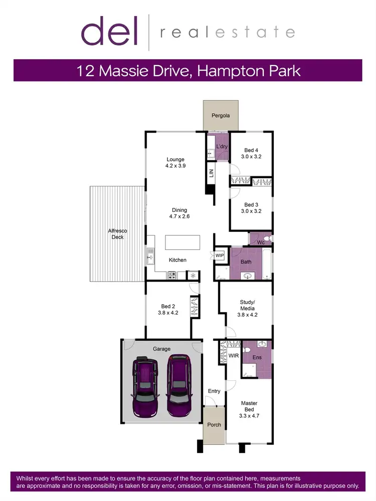 Floorplan of Homely house listing, 12 Massie Drive, Hampton Park VIC 3976