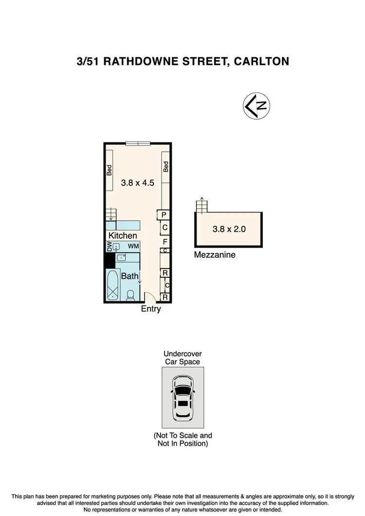 Floorplan of Homely apartment listing, 3/51 Rathdowne Street, Carlton VIC 3053