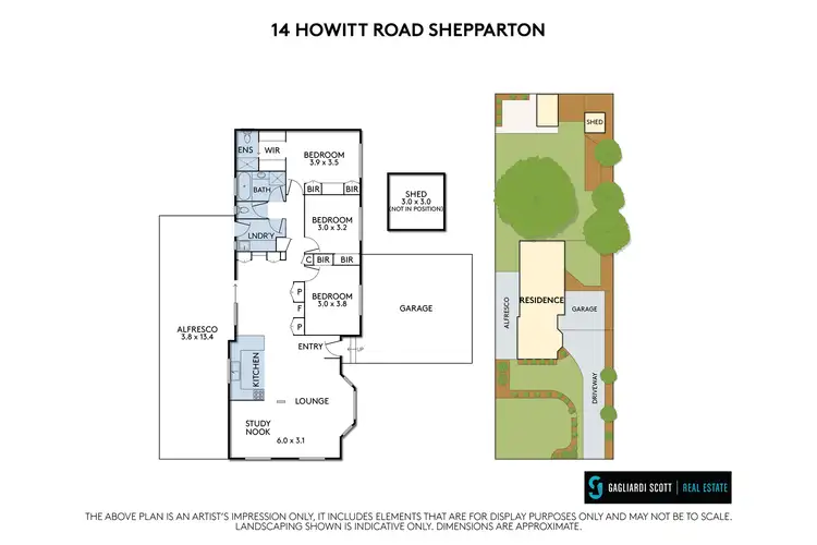 Floorplan of Homely house listing, 14 Howitt Road, Shepparton VIC 3630