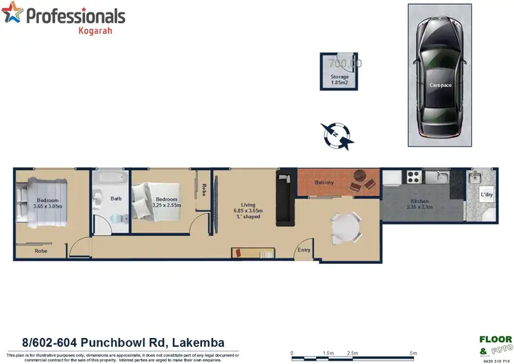 Floorplan of Homely apartment listing, 8/602-604 Punchbowl Road, Lakemba NSW 2195