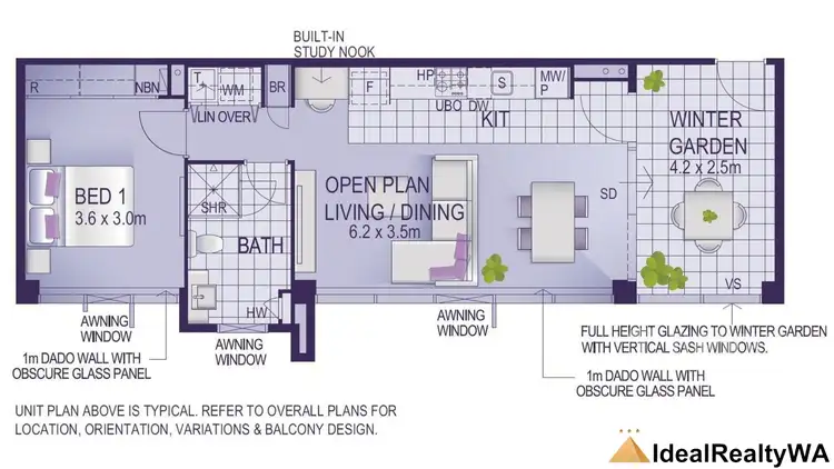 Floorplan of Homely apartment listing, 204/908 Canning Highway, Applecross WA 6153