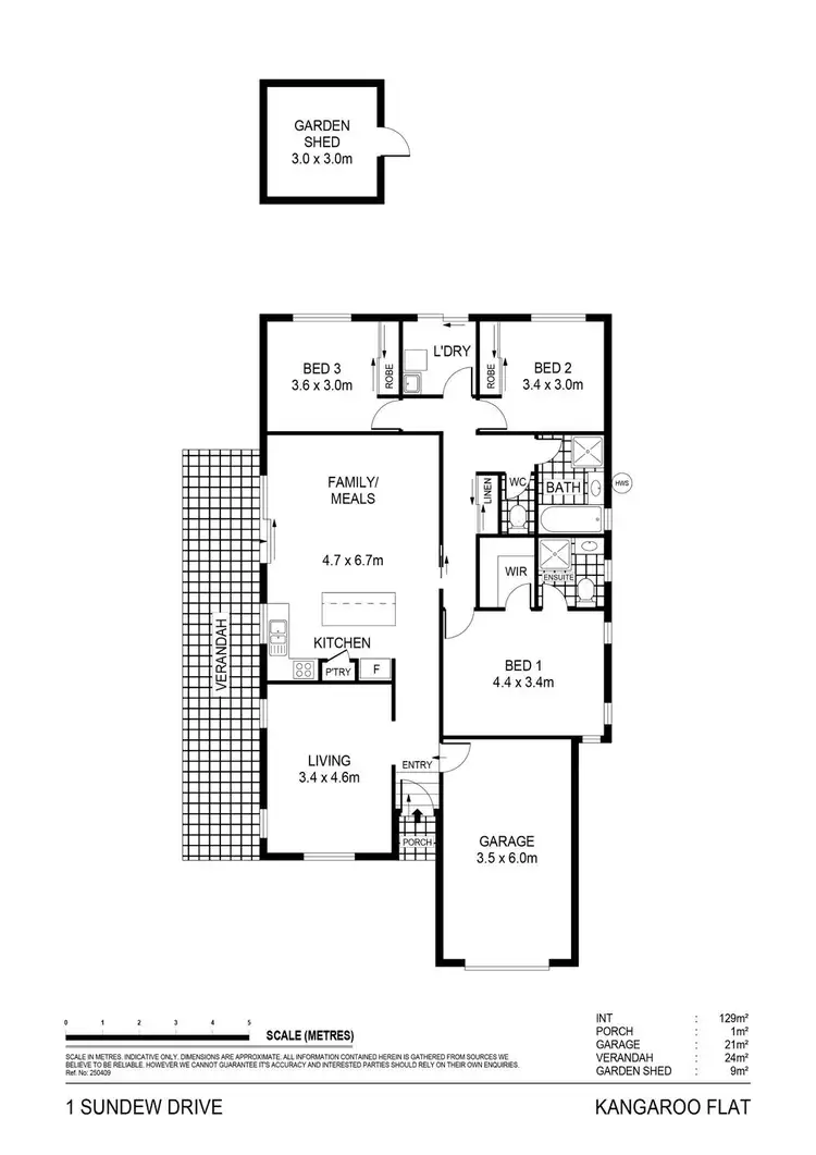 Floorplan of Homely house listing, 1 Sundew Drive, Kangaroo Flat VIC 3555
