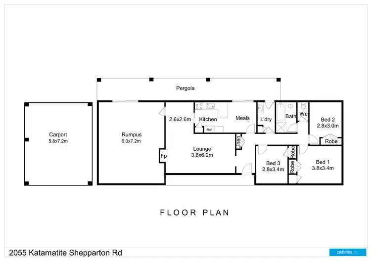 Floorplan of Homely rural property listing, 2055 Katamatite-Shepparton Road, Marungi VIC 3634
