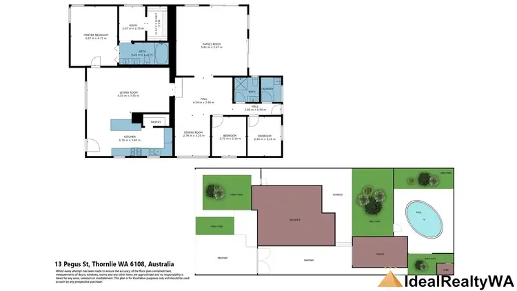 Floorplan of Homely house listing, 13 Pegus Street, Thornlie WA 6108