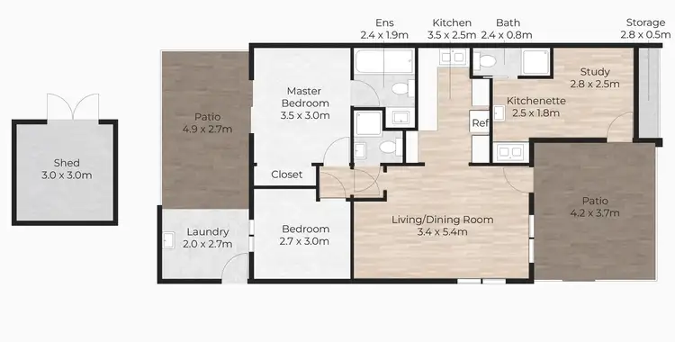 Floorplan of Homely unit listing, 11/33 Clare Road, Kingston QLD 4114