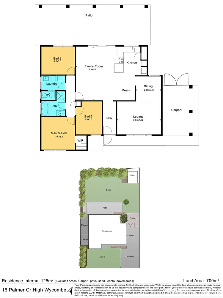 Floorplan of Homely house listing, 16 Palmer Crescent, High Wycombe WA 6057