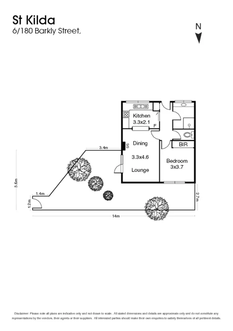 Floorplan of Homely apartment listing, 6/180 Barkly Street, St Kilda VIC 3182