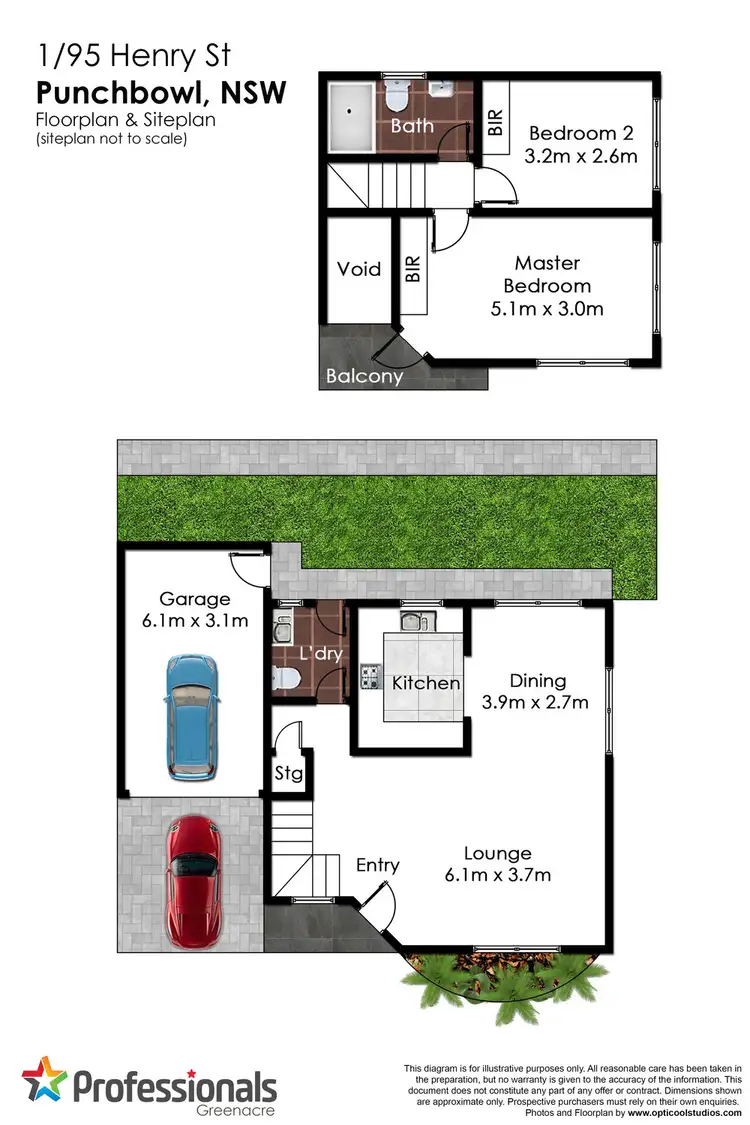 Floorplan of Homely townhouse listing, 1/95 Henry Street, Punchbowl NSW 2196