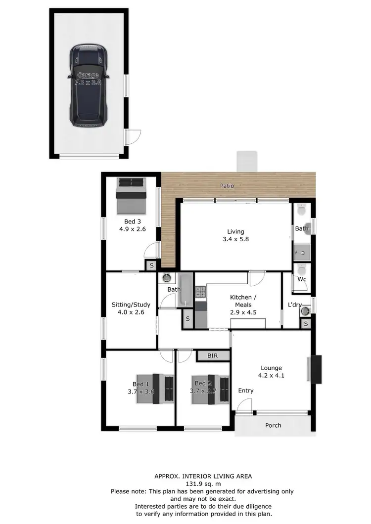 Floorplan of Homely house listing, 5 Lawry Street, Wodonga VIC 3690