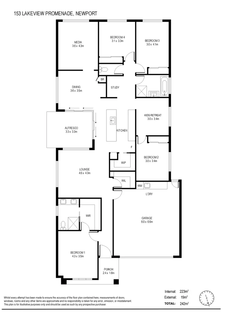 Floorplan of Homely house listing, 153 Lakeview Promenade, Newport QLD 4020