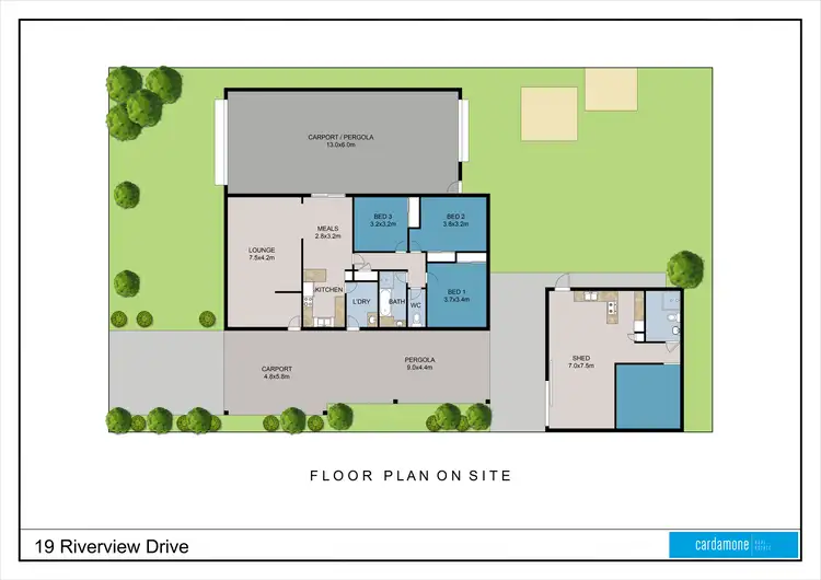 Floorplan of Homely house listing, 19 Riverview Drive, Kialla VIC 3631
