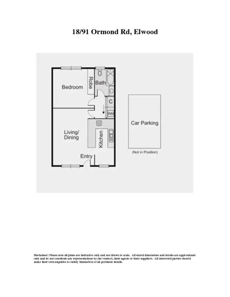 Floorplan of Homely apartment listing, 18/91 Ormond Road, Elwood VIC 3184