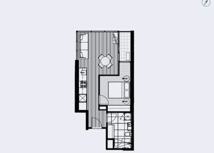 Floorplan of Homely apartment listing, 1707/65 Dudley Street, West Melbourne VIC 3003