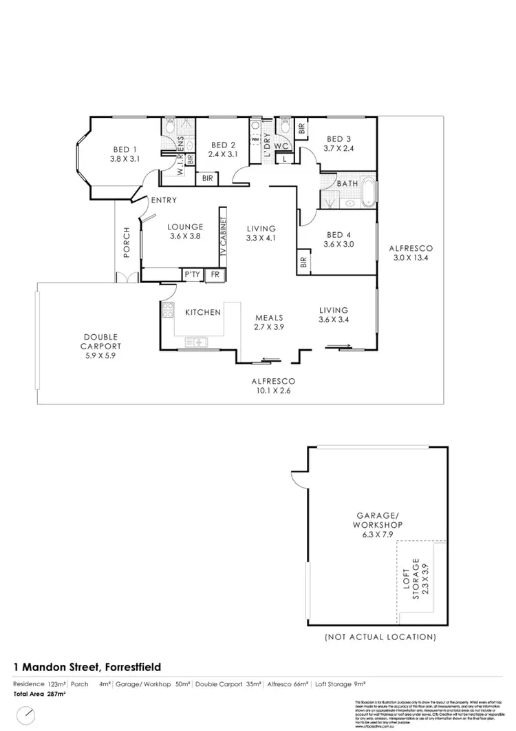 Floorplan of Homely house listing, 1 Mandon Street, Forrestfield WA 6058