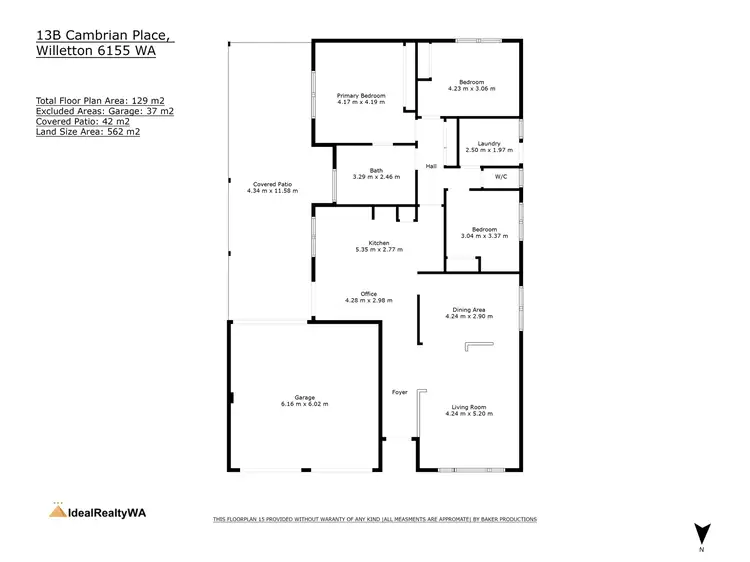 Floorplan of Homely house listing, 13B Cambrian Place, Willetton WA 6155