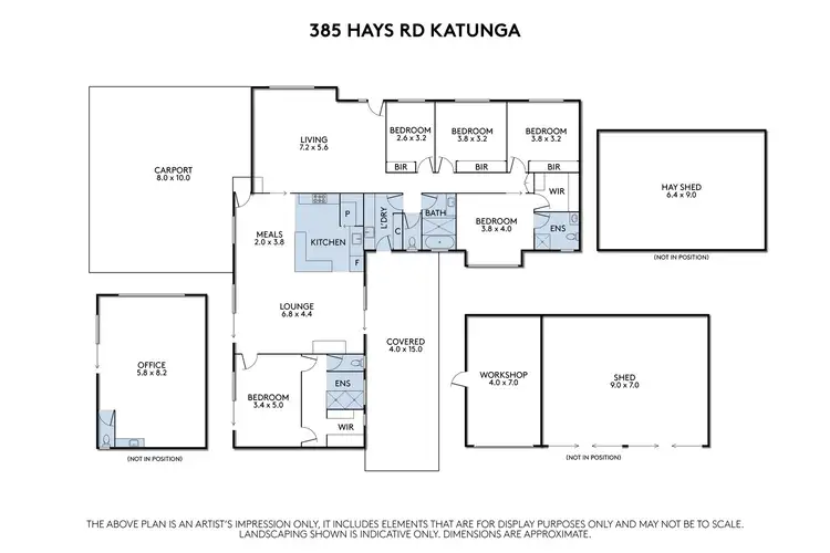 Floorplan of Homely rural property listing, 385 Hays Road, Katunga VIC 3640