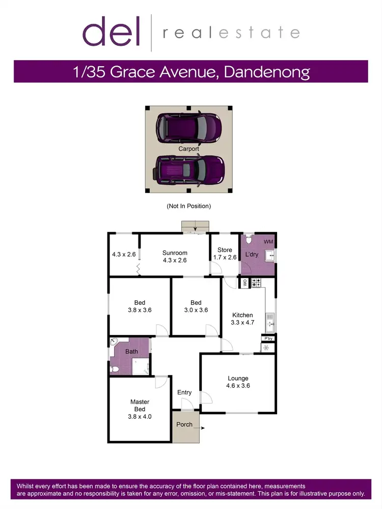 Floorplan of Homely unit listing, 1/35 Grace Avenue, Dandenong VIC 3175