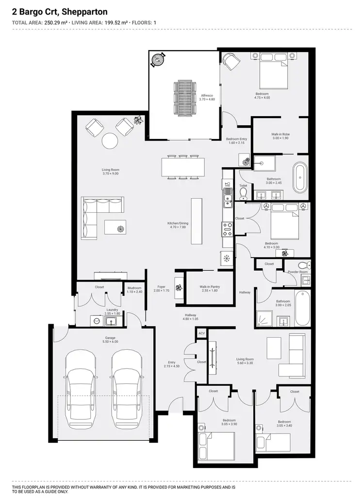 Floorplan of Homely house listing, 2 Bargo Court, Shepparton North VIC 3631