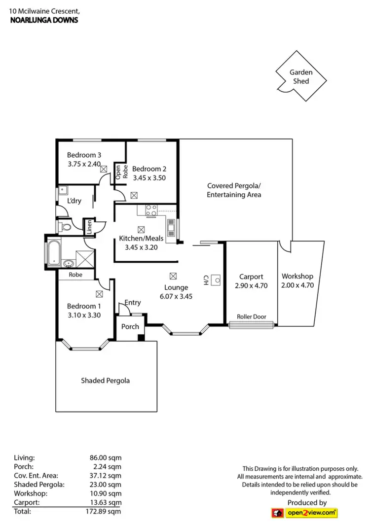 Floorplan of Homely house listing, 10 McIlwaine Crescent, Noarlunga Downs SA 5168