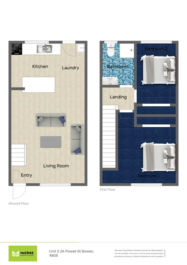 Floorplan of Homely unit listing, 2/2A Powell Street, Bowen QLD 4805