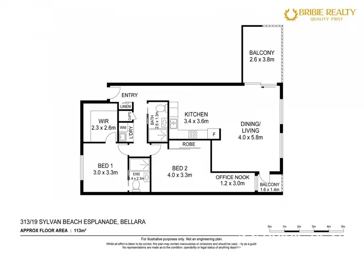 Floorplan of Homely unit listing, 313/19 Sylvan Beach Esplanade, Bellara QLD 4507