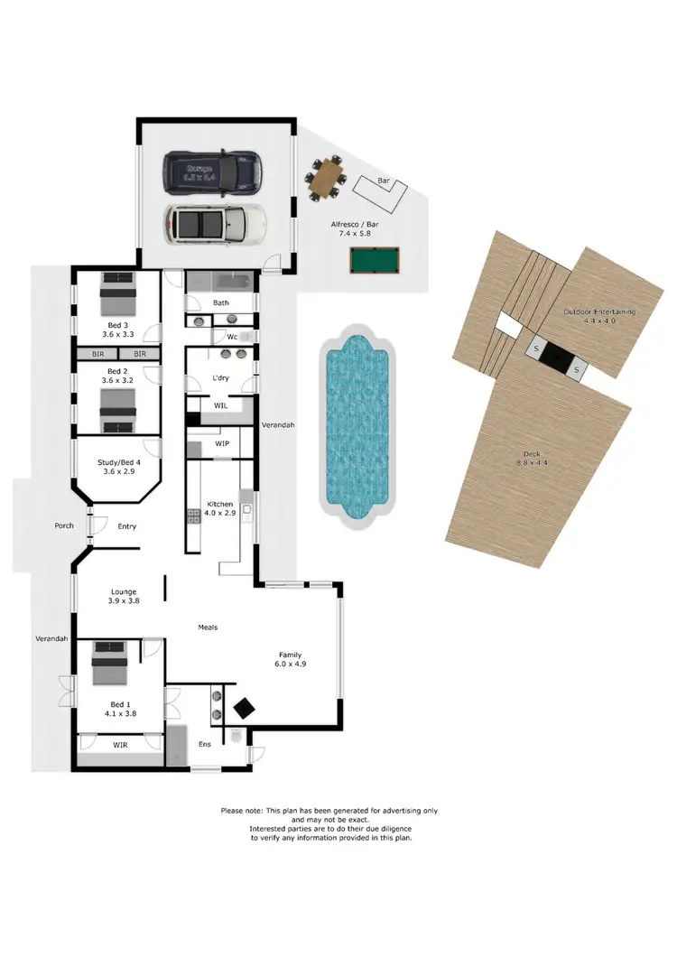 Floorplan of Homely house listing, 2 Madden Place, West Wodonga VIC 3690