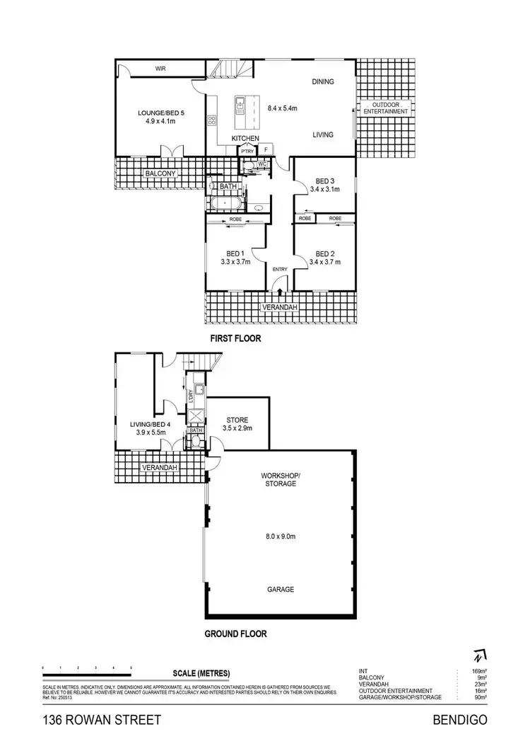 Floorplan of Homely house listing, 136 Rowan Street, Bendigo VIC 3550