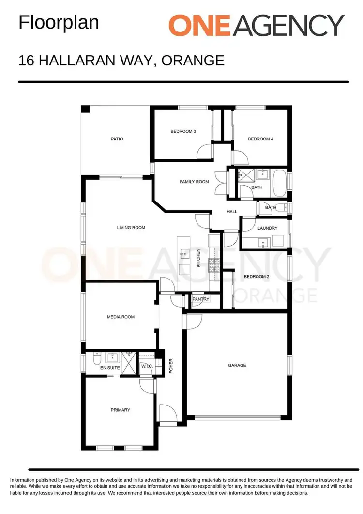 Floorplan of Homely house listing, 16 Hallaran Way, Orange NSW 2800
