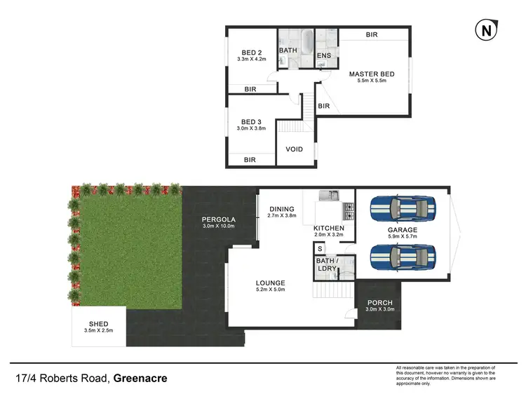 Floorplan of Homely townhouse listing, 17/4-38 Roberts Road, Greenacre NSW 2190