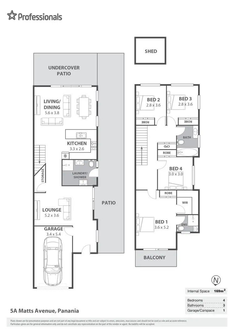 Floorplan of Homely semi-detached listing, 5A Matts Avenue, Panania NSW 2213