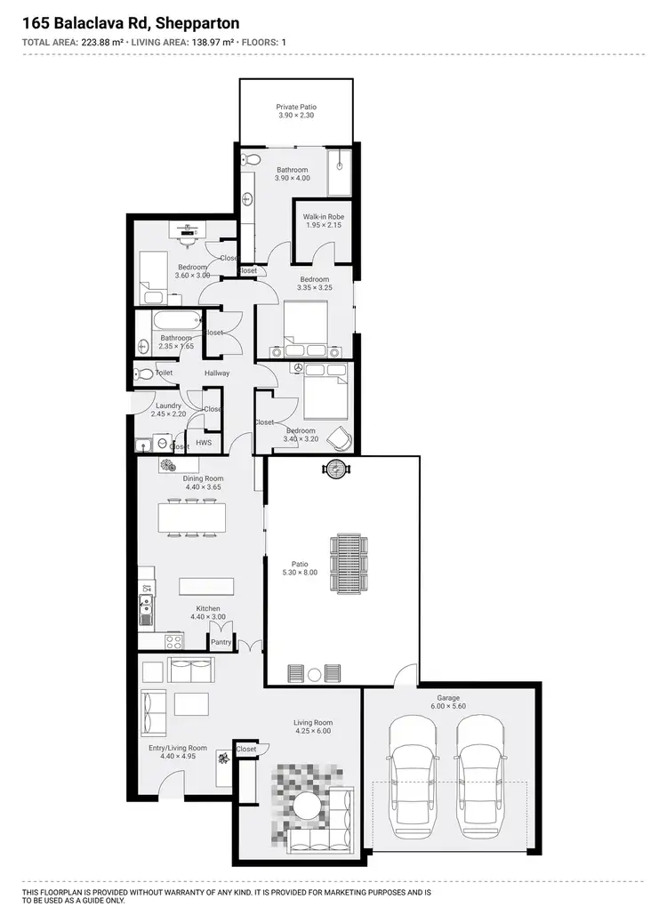 Floorplan of Homely house listing, 165 Balaclava Road, Shepparton VIC 3630