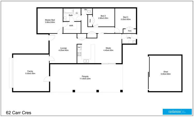 Floorplan of Homely house listing, 62 Carr Crescent, Mooroopna VIC 3629