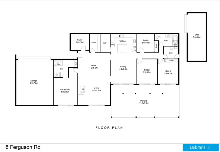 Floorplan of Homely house listing, 8 Ferguson Road, Shepparton VIC 3630