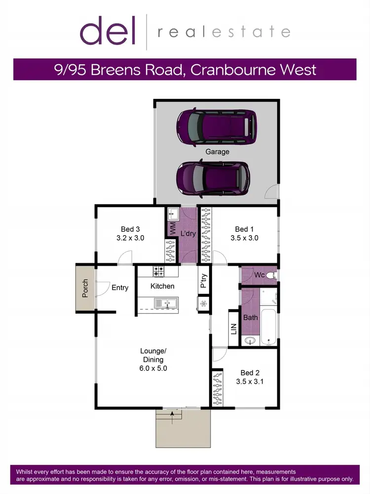 Floorplan of Homely unit listing, 9/95-101 Breens Road, Cranbourne West VIC 3977