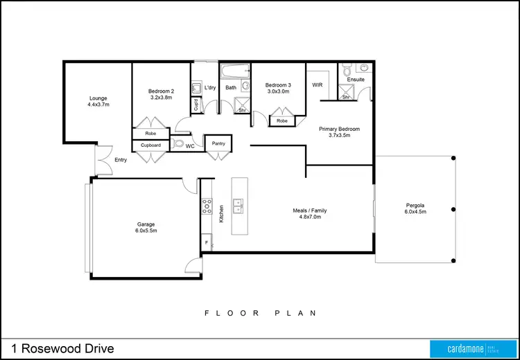 Floorplan of Homely house listing, 1 Rosewood Drive, Kialla VIC 3631