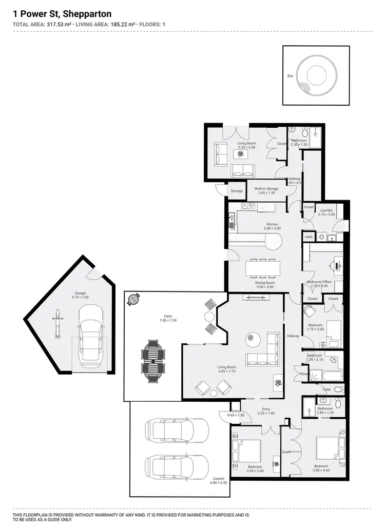 Floorplan of Homely house listing, 1 Power Street, Shepparton VIC 3630