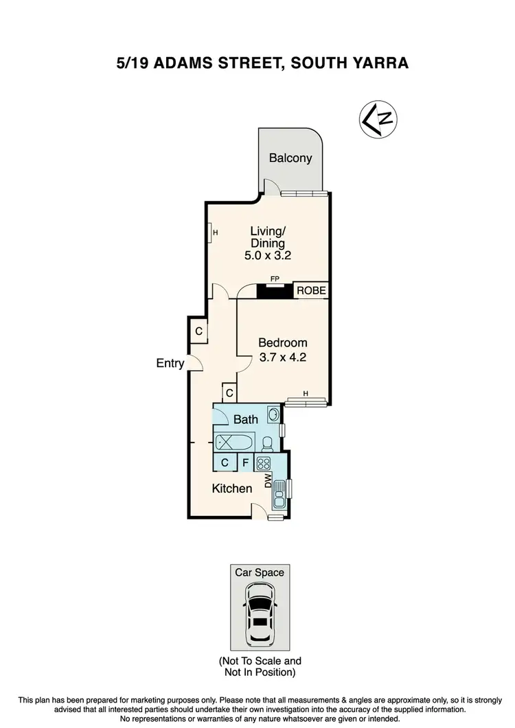 Floorplan of Homely apartment listing, 5/19 Adams Street, South Yarra VIC 3141