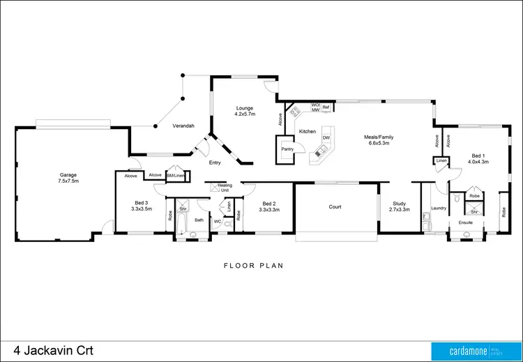 Floorplan of Homely house listing, 4 Jackavin Court, Mooroopna VIC 3629