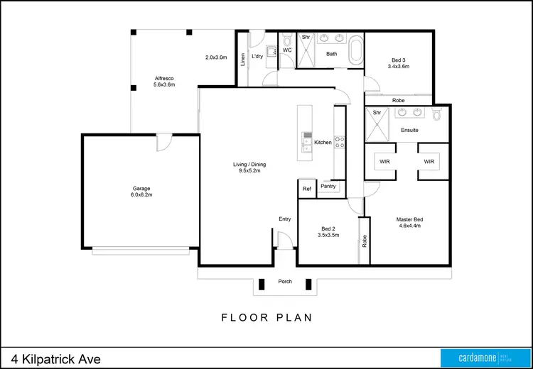 Floorplan of Homely house listing, 4 Kilpatrick Avenue, Shepparton VIC 3630