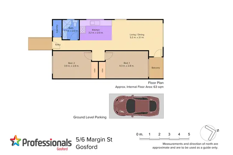 Floorplan of Homely apartment listing, 5/6 Margin Street, Gosford NSW 2250