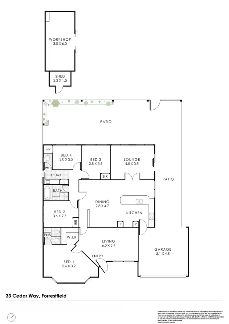 Floorplan of Homely house listing, 33 Cedar Way, Forrestfield WA 6058