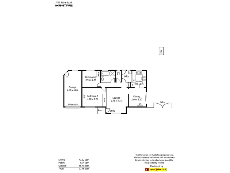 Floorplan of Homely unit listing, 7/67 Bains Road, Morphett Vale SA 5162