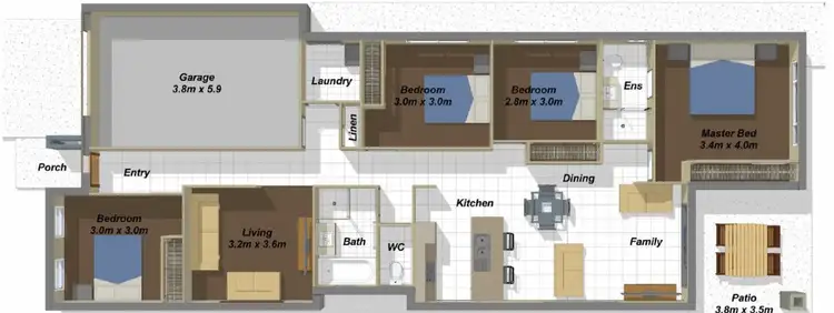 Floorplan of Homely house listing, 15 Woodrose Circuit, Pimpama QLD 4209