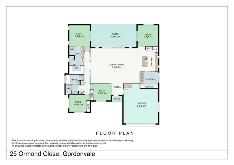 Floorplan of Homely house listing, 25 Ormond Close, Gordonvale QLD 4865