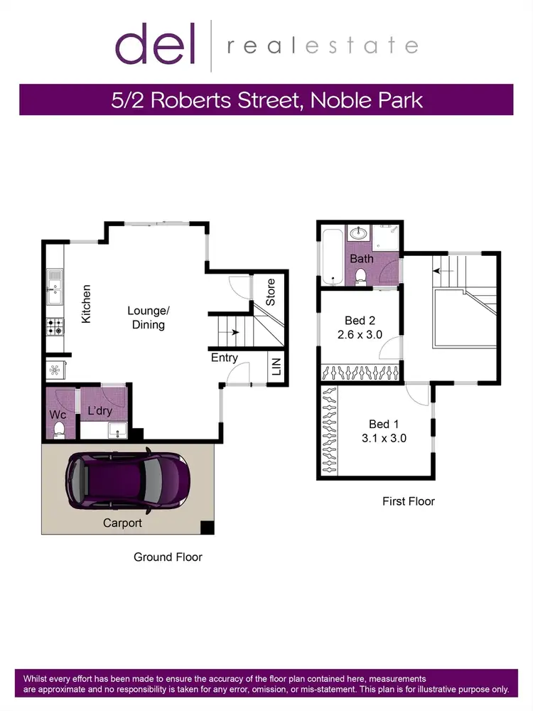 Floorplan of Homely townhouse listing, 5/2 Roberts Street, Noble Park VIC 3174