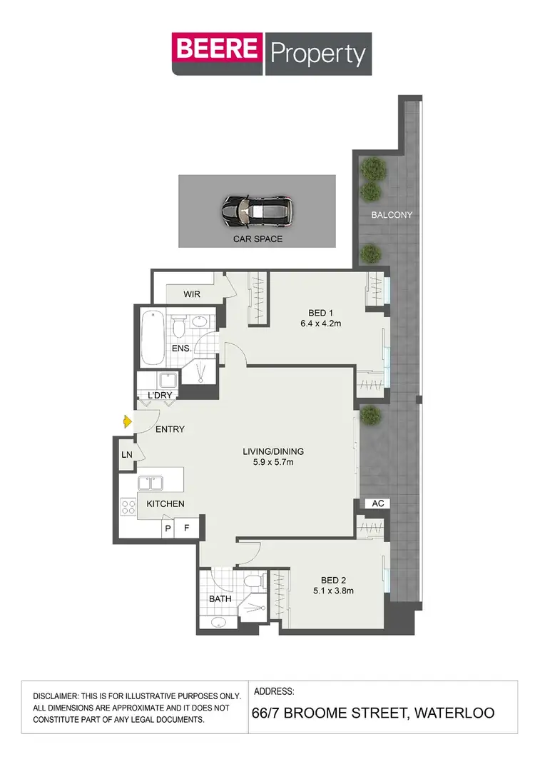 Floorplan of Homely apartment listing, 66/7 Broome Street, Waterloo NSW 2017